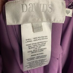 Lavender polyester bridesmaids dress